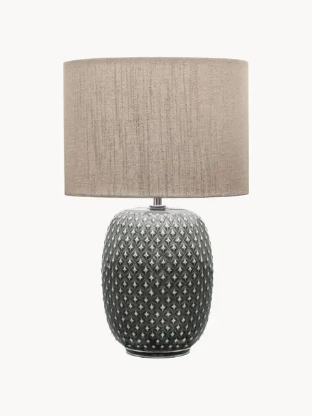 Lampe à  poser en céramique Pretty Classy, Beige, gris, Ø 25 x haut. 40 cm