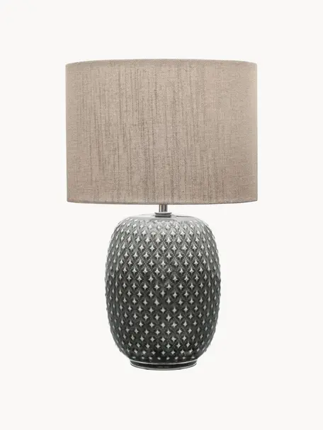 Keramická stolová lampa Pretty Classy, Béžová, sivá, Ø 25 x V 40 cm