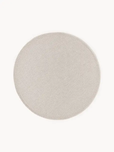 Tapis rond d'extérieur Toronto, 100 % polypropylène, Beige, Ø 120 cm (taille S)