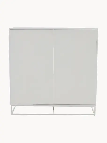 Highboard Lyckeby, Holz, Off White lackiert, B 120 x H 120 cm