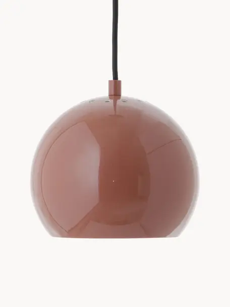 Malé závěsné kulaté svítidlo Ball, Rezavě červená, Ø 18 cm, V 16 cm