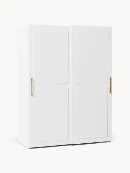 Modulární šatní skříň s posuvnými dveřmi Charlotte, šířka 150 cm, různé varianty, Bílá, Interiér Basic, Š 150 x V 200 cm