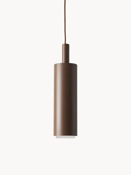 Závesná LED lampa z kovu Jari, Hnedá, Ø 10 x V 30 cm