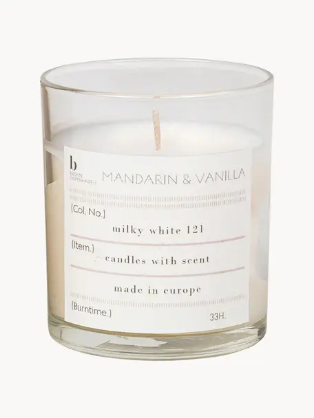 Vela perfumada Mandarin (mandarina y vainilla), Recipiente: vidrio, Mandarina & vainilla, Ø 8 x Al 8 cm