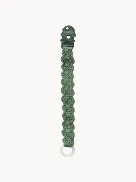Cadenete de ganchillo artesanal Crochet, Verde oscuro, An 3 x L 20 cm