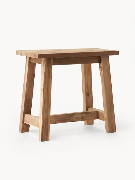 Stolička z teakového dřeva Lawas, Recyklované přírodní teakové dřevo, Teakové dřevo, Š 50 cm, V 46 cm