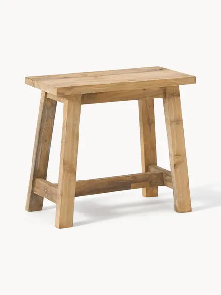 Taburete de madera de teca Lawas, Madera de teca natural reciclada

Este producto está hecho de madera de origen sostenible y con certificación FSC®., Madera de teca, An 50 x Al 46 cm