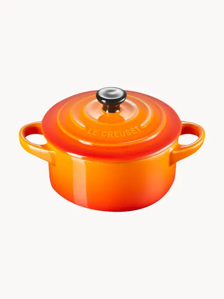 Cocotte en céramique Mini, Grès, Orangé, Ø 10 x 8 cm, 250 ml