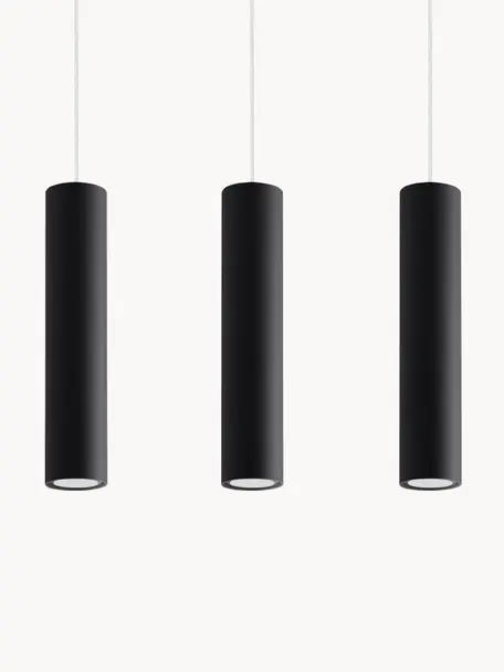 Ručně vyrobené závěsné svítidlo Castro, Černá, Š 45 cm, V 30 cm