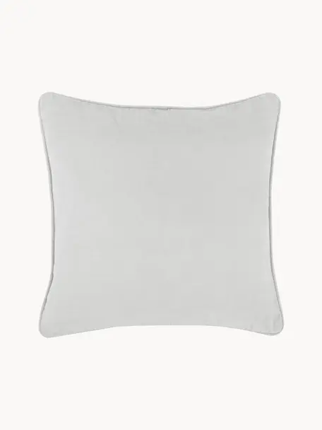 Sametový povlak na polštář Dana, 100% bavlněný samet, Světle šedá, Š 40 cm, D 40 cm