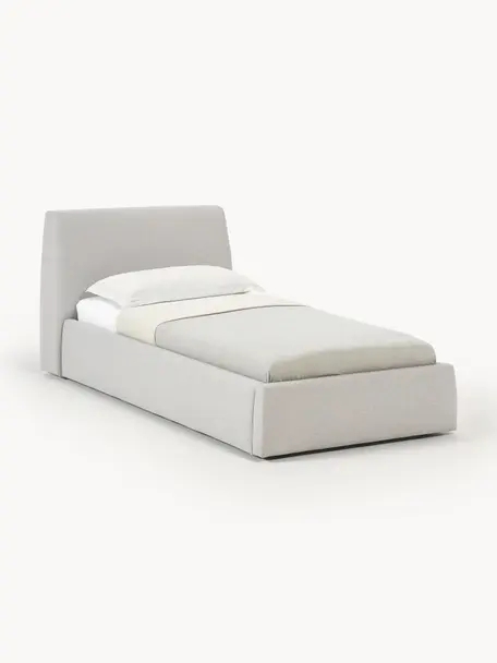 Jednolôžková posteľ s úložným priestorom Cloud, Lomená biela, Š 90 x D 200 cm