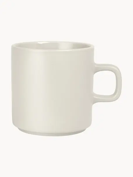 Kaffeetassen Pilar, 6 Stück, Keramik, Hellbeige, Ø 9 x H 9 cm, 250 ml