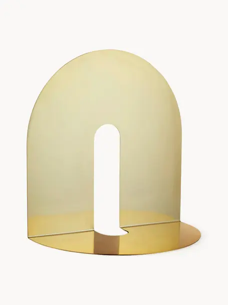 Nástenný regál z kovu Castellum, Potiahnutý kov, Odtiene zlatej, Š 30 x V 30 cm