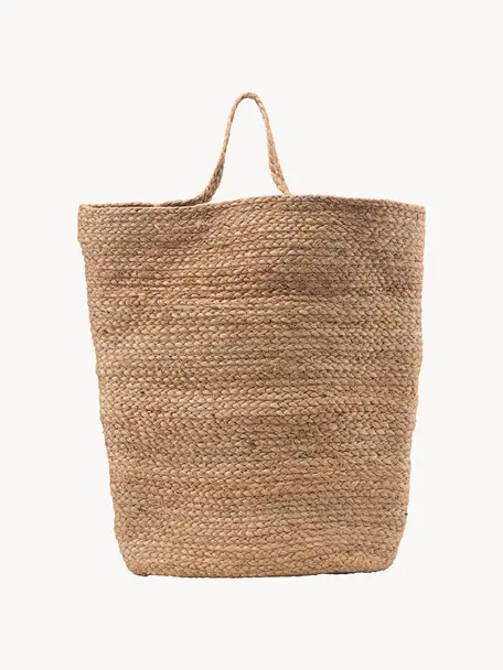 Panier de rangement en chanvre Mira, haut. 48 cm, Chanvre, Beige, larg. 40 x haut. 48 cm