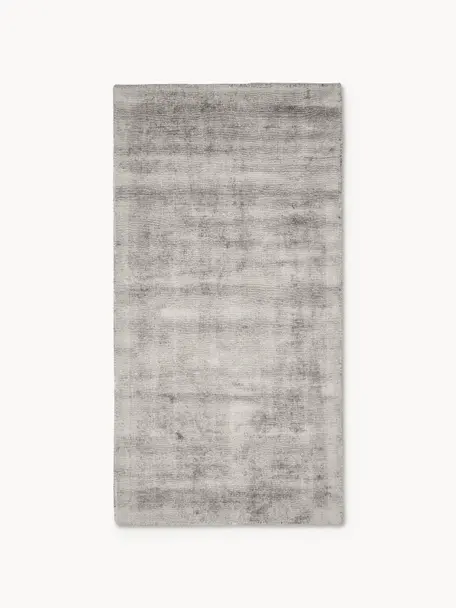 Tapis en viscose tissé main Jane, Gris, larg. 200 x long. 300 cm (taille L)