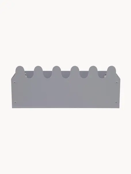 Metall-Wandregal Sinus, Metall, pulverbeschichtet, Grau, B 39 x H 16 cm