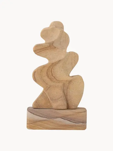 Deko-Objekt Keri aus Sandstein, Sandstein, Beige, B 13 x H 23 cm