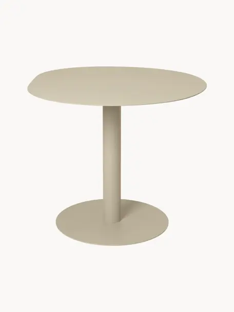 Table de forme organique Pond, Ø 88 cm, Acier de structure, revêtu par poudre et galvanisé, Beige clair, mat, Ø 88 cm