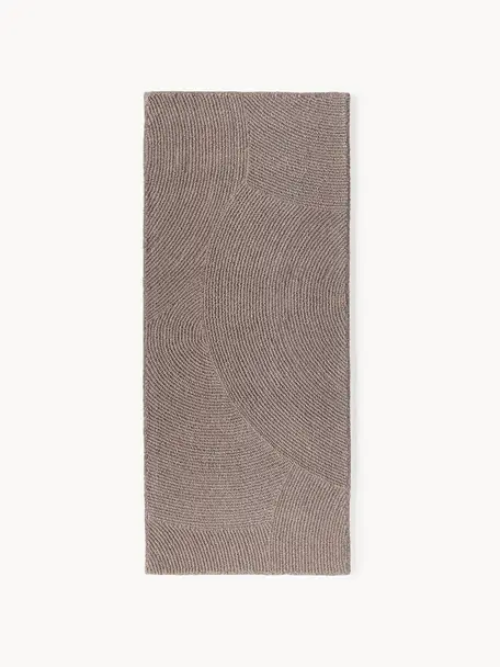 Tapis en laine tufté main Eleni, 100 % laine, certifiée RWS

Les tapis en laine peuvent perdre des fibres lors des premières semaines et des peluches peuvent se former, ce phénomène est naturel et diminue à mesure de votre usage et du temps, Taupe, larg. 80 x long. 200 cm