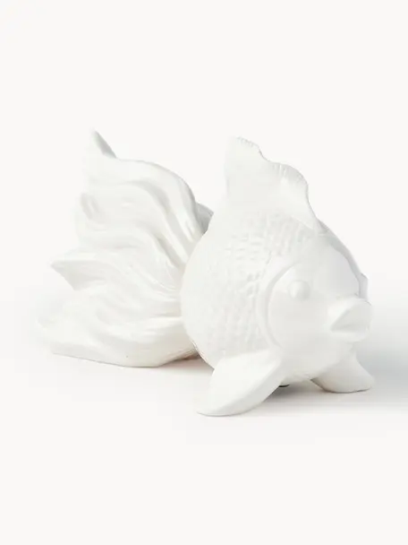 Figura decorativa de porcelana Favignana, Porcelana, Blanco Off White, An 26 x Al 14 cm