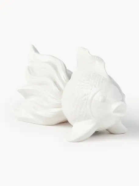 Porcelánová dekorace Favignana, Porcelán, Tlumeně bílá, Š 26 cm, V 14 cm