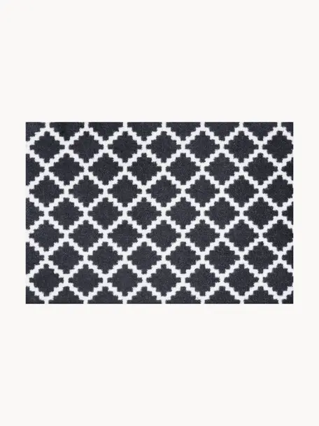 Paillasson Elegance, 100 % polyamide, Noir, larg. 70 x long. 50 cm