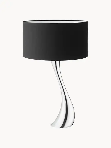 Lampa stołowa Cobra, Odcienie srebrnego, czarny, Ø 35 x W 61 cm