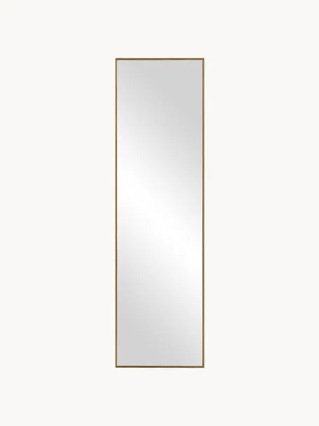 Eckiger Wandspiegel Avery mit braunem Eichenholzrahmen, Rahmen: Eichenholz, FSC-zertifizi, Spiegelfläche: Spiegelglas, Eichenholz, B 40 x H 140 cm