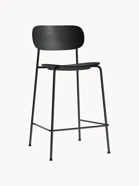 Tabouret de bar Co, Noir, larg. 48 x long. 94 cm