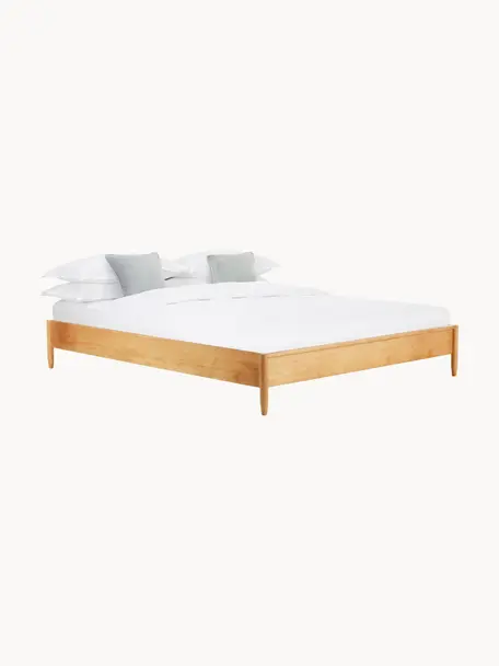 Łóżko z litego drewna sosnowego Windsor, Lite drewno sosnowe z certyfikatem FSC, Jasne drewno sosnowe, S 160 x D 200 cm