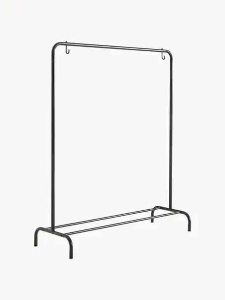 Kleiderständer Industri aus Metall, Metall, lackiert, Schwarz, B 110 x H 131 cm