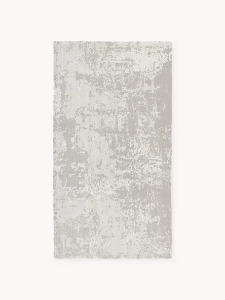 Ručně tkaný koberec s nízkým vlasem Nantes, 100 % polyester, certifikace GRS, Šedá, Š 80 cm, D 150 cm (velikost XS)