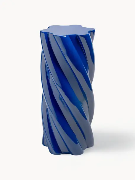 Tavolino Marshmallow, Fibra di vetro, Blu scuro, Ø 25 x Alt. 55 cm