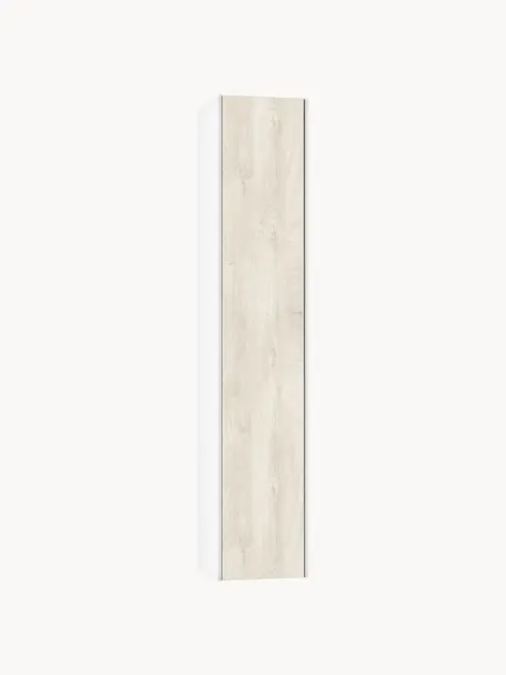 Vysoká koupelnová skříňka Ago, Š 25 cm, Bílá, vzhled dubového dřeva, Š 25 cm, V 130 cm