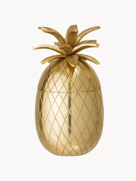 Glacette piccola Pineapple, Alluminio placcato oro, Dorato, Ø 13 x Alt. 24 cm