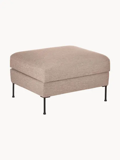 Pouf avec rangement Cucita, Tissu beige, larg. 75 x prof. 65 cm