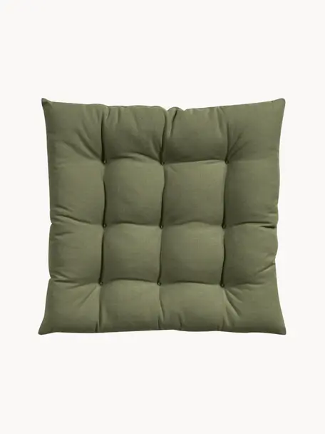 Cuscino sedia Ava 2 pz, Rivestimento: 100% cotone, Verde oliva, Larg. 40 x Lung. 40 cm