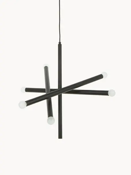 Dizajnová závesná lampa Sticks, Čierna, Ø 60 cm