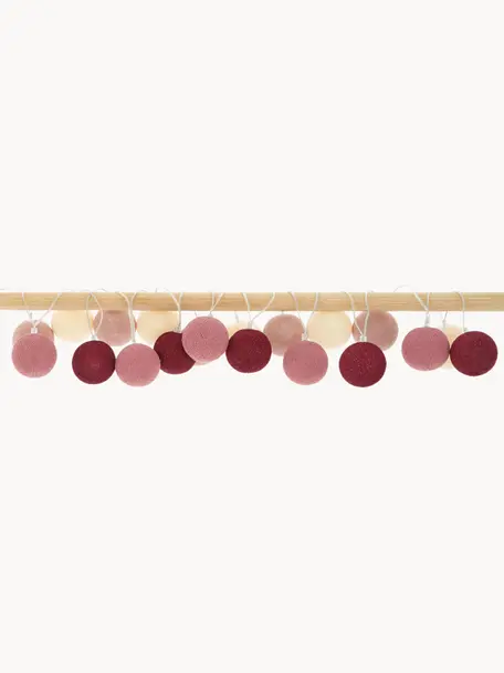 Guirlande lumineuse LED Colorain, 378 cm, Blanc crème, rose, rouge, long. 378 cm