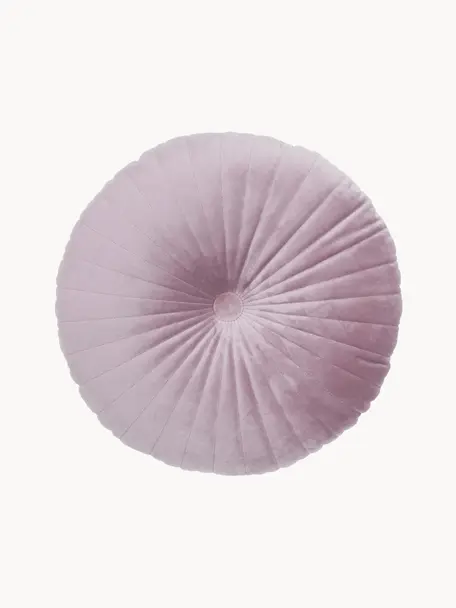 Cuscino rotondo in velluto lucido rosa cipria Monet, Rivestimento: 100% velluto di poliester, Rosa cipria, Ø 40 cm