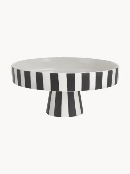 Fuente para postre de cerámicaToppu, Cerámica, Blanco, negro, Ø 20 x Al 9 cm
