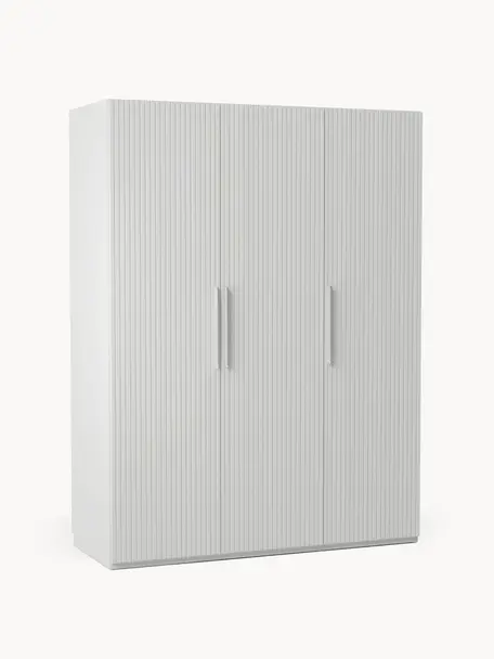 Modulární skříň s otočnými dveřmi Simone, šířka 150 cm, různé varianty, Dřevo, šedá, Interiér Basic, Š 150 x V 200 cm