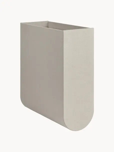 Ručně vyrobený skladovací box Curved, Šedá, Š 12 cm, V 33 cm