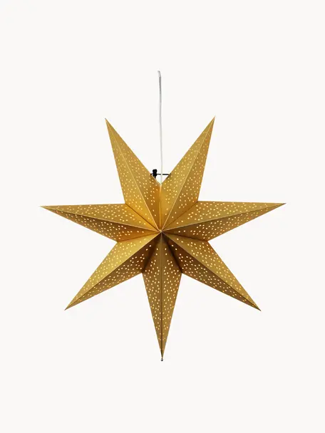 Étoile décorative en papier avec prise secteur Blinka, Couleur dorée, Ø 70 cm