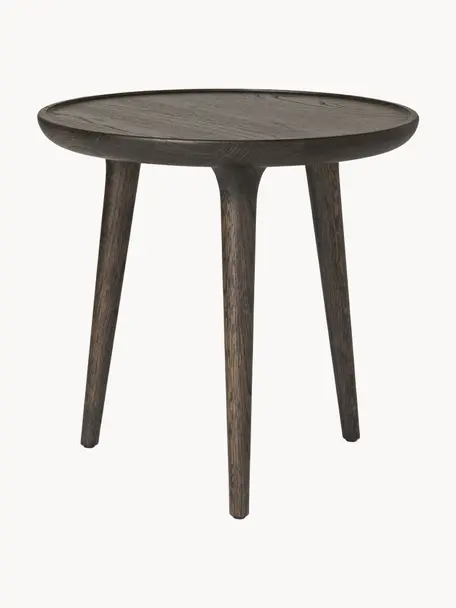 Kulatý odkládací stolek z dubového dřeva Accent, ručně vyrobený, Dubové dřevo

Tento produkt je vyroben z udržitelných zdrojů dřeva s certifikací FSC®., Dubové dřevo, tmavě hnědě lakované, Ø 45 cm, V 42 cm