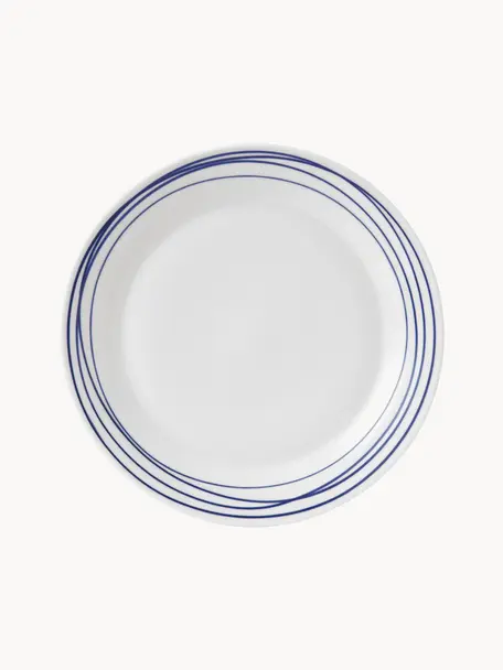 Mělký talíř z porcelánu Pacific Blue, Porcelán, Linie, Ø 29 cm