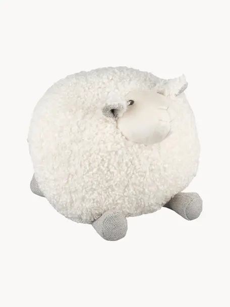 Peluche mouton Shaggy, Polyester, Blanc crème, larg. 30 x haut. 30 cm