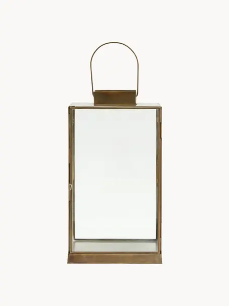 Lampáš Antique, Odtiene zlatej, priehľadná, Š 19, V 35 cm