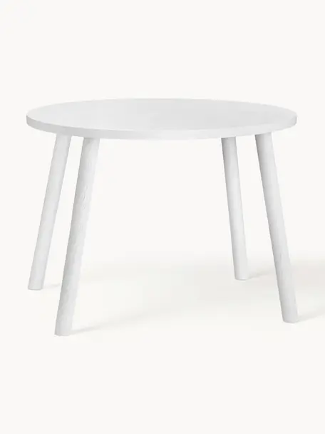 Mesa infantil ovalada de madera Mouse, Chapa de madera de roble barnizada

Este producto está hecho de madera de origen sostenible y con certificación FSC®., Blanco, An 60 x F 46 cm