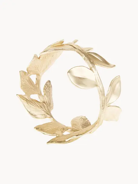 Zlaté kroužky na ubrousky Sova, 4 kusy, Potažený kov, Zlatá, Ø 5 cm, V 3 cm